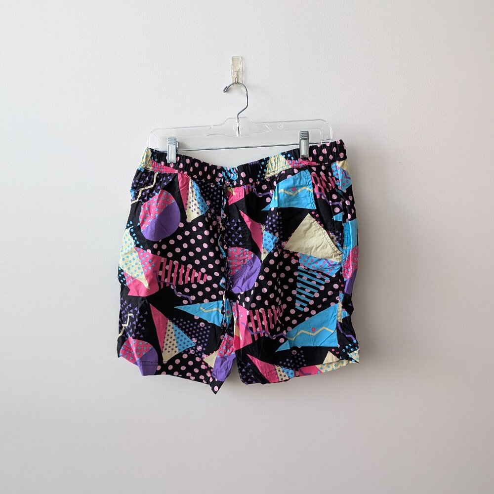 Super Massive 80s Flashed Print Shorts Size Large